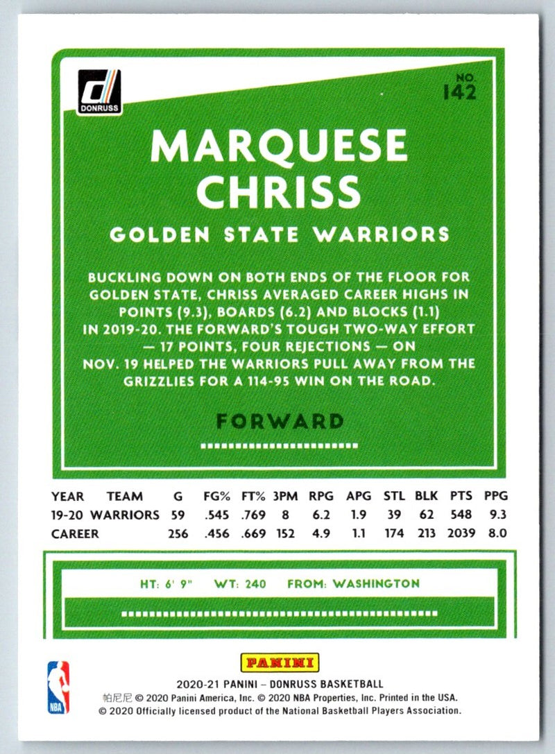 2020 Panini Prizm Marquese Chriss