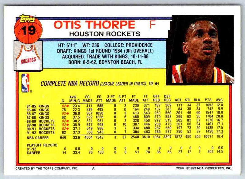 1991 WildCard Otis Thorpe