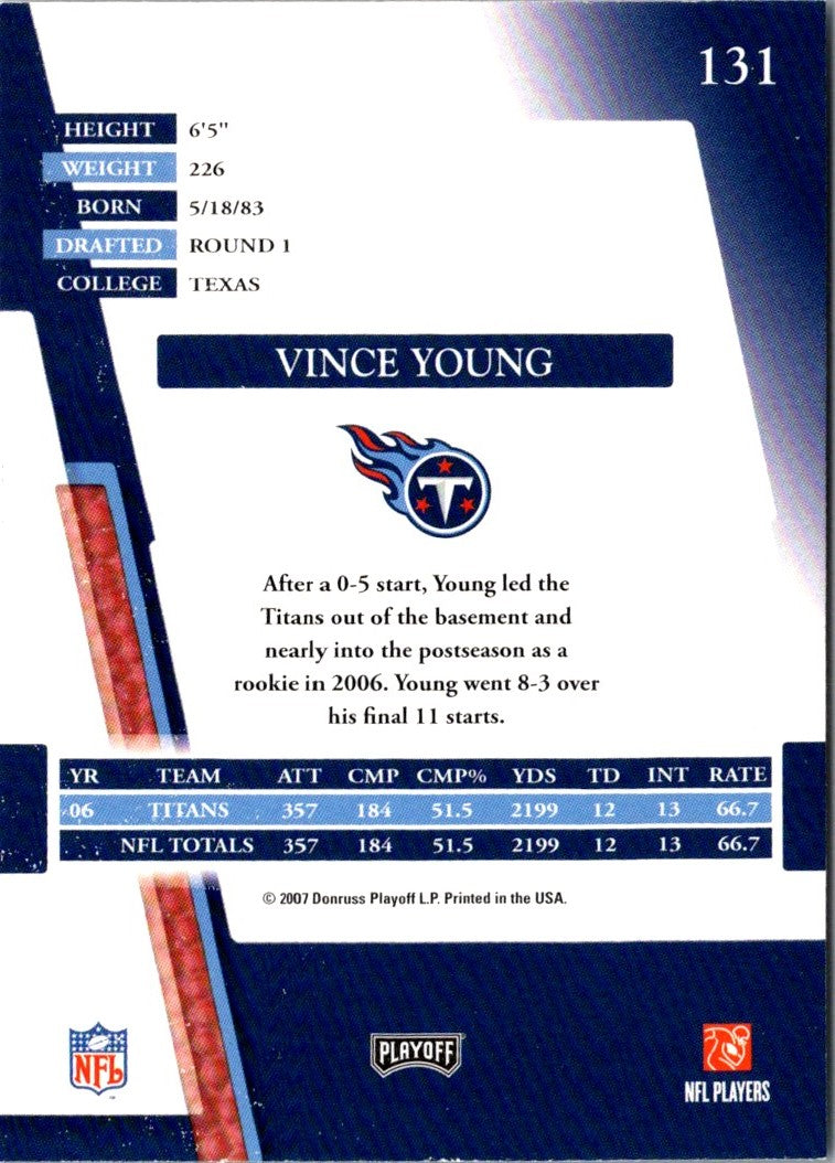 2007 Playoff Absolute Memorabilia Vince Young