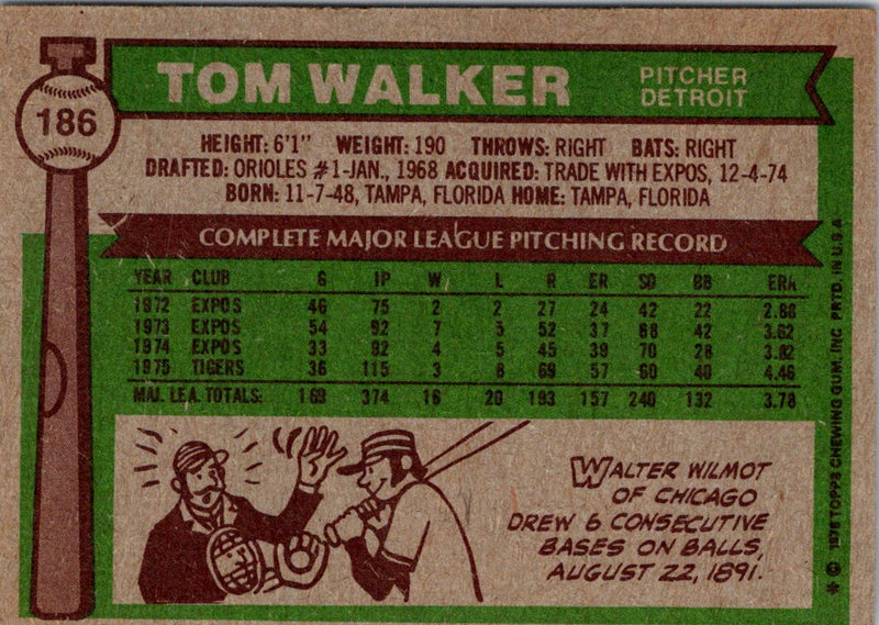 1976 Topps Tom Walker