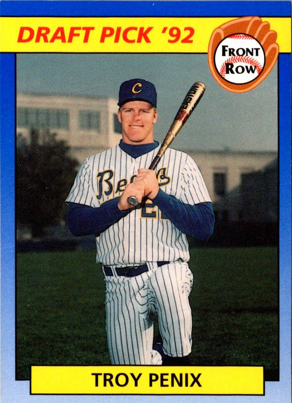 1992 Front Row Draft Picks Troy Penix #68