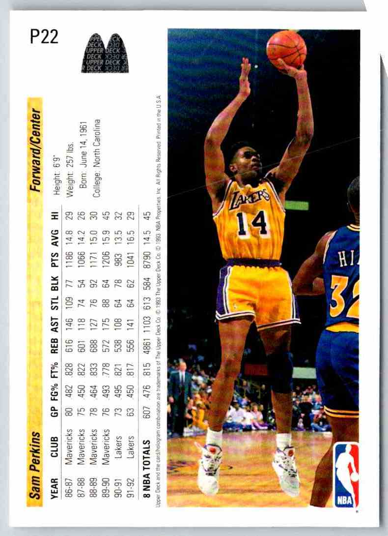 1992 Upper Deck Sam Perkins