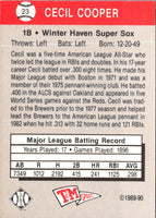 1989 T&M Senior League Cecil Cooper #23