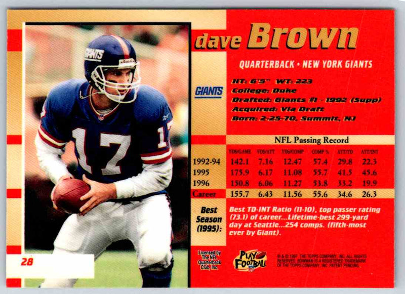 2011 Topps Football Dave Brown