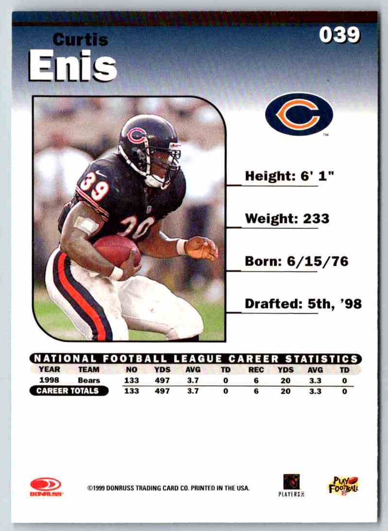 1999 Donruss Elite Curtis Enis