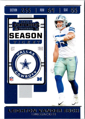 2019 Panini Contenders Season Ticket Red Zone Leighton Vander Esch #56