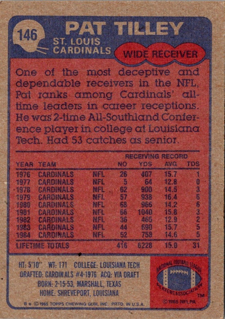 1985 Topps Pat Tilley