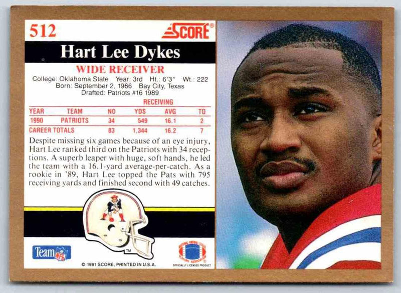 1991 Score Hart Lee Dykes