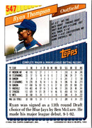 1993 Topps Ryan Thompson