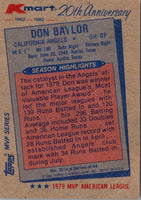1982 Topps Kmart 20th Anniversary Don Baylor #35
