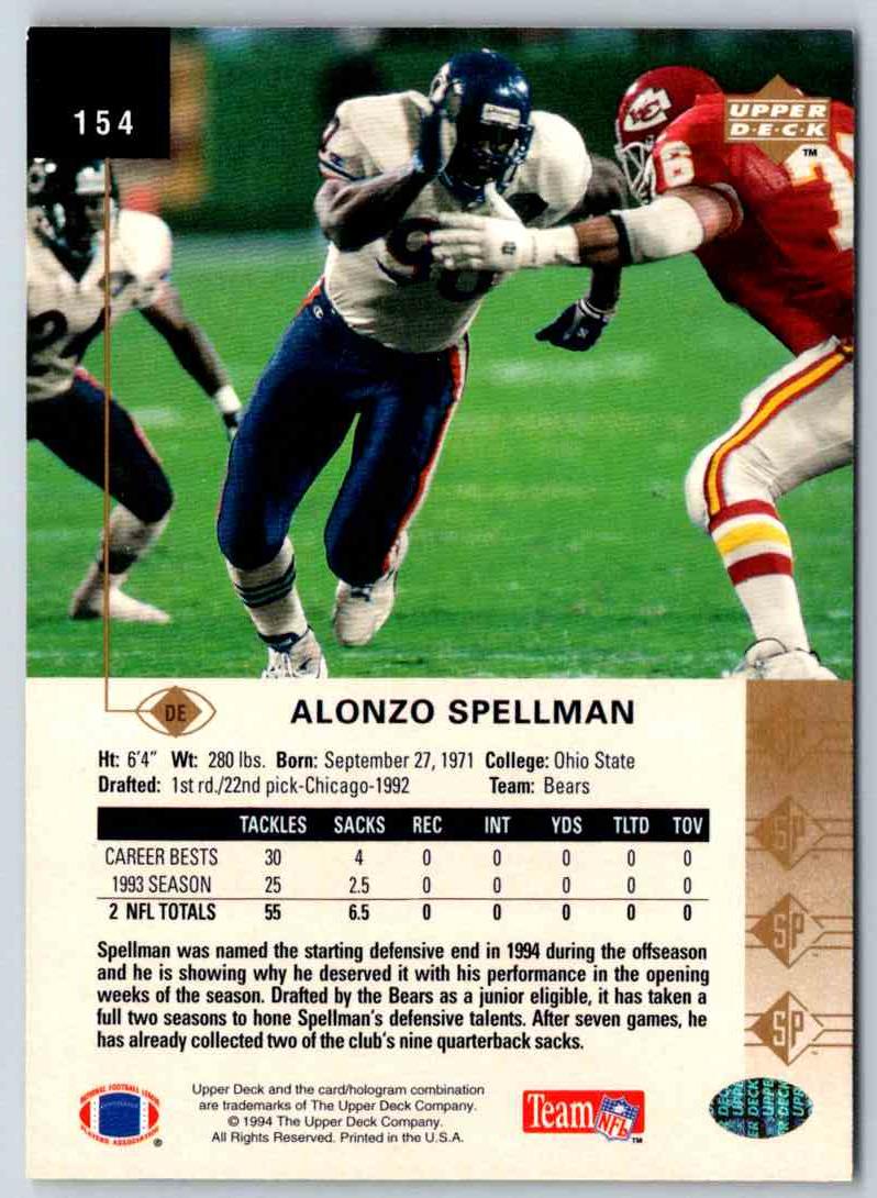 1994 Upper Deck Alonzo Spellman