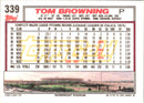1992 Topps Gold Winners Tom Browning