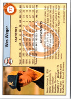 1992 Front Row Draft Picks Wes Weger #77