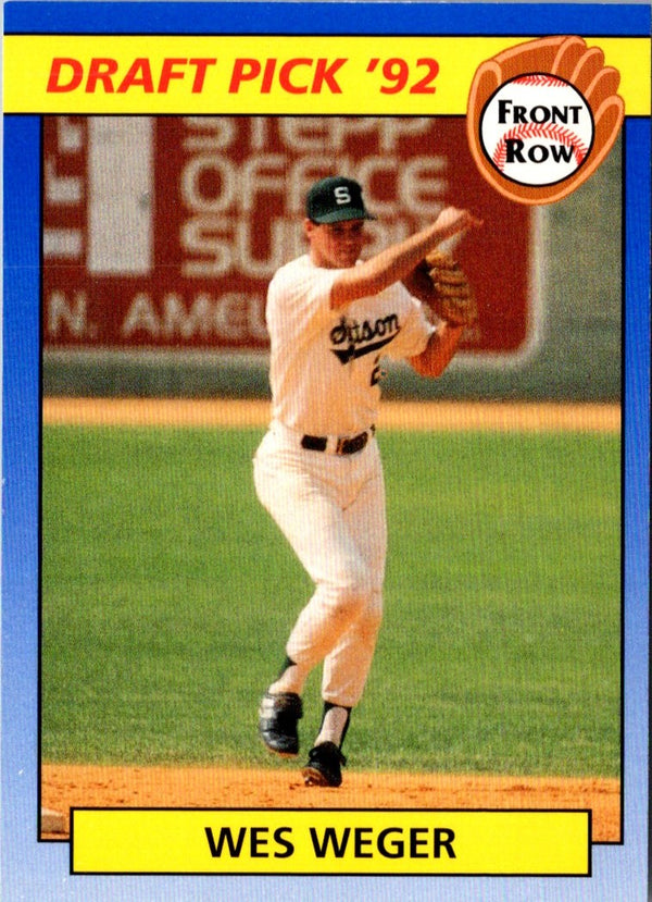 1992 Front Row Draft Picks Wes Weger #77