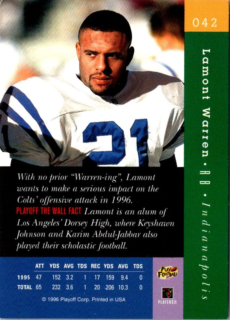 1996 Playoff Absolute Lamont Warren