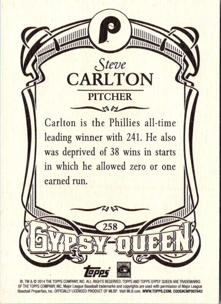 2014 Topps Gypsy Queen Steve Carlton