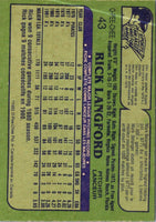 1982 O-Pee-Chee Rick Langford #43