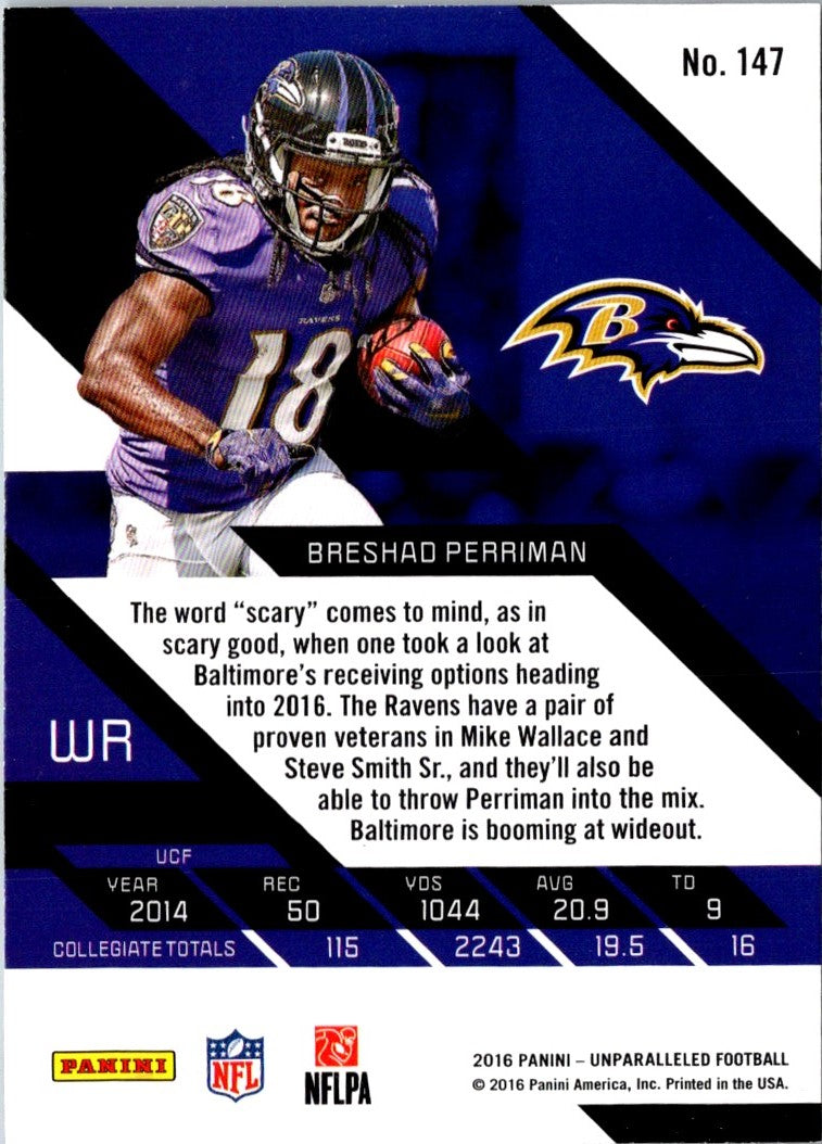 2016 Panini Unparalleled Breshad Perriman