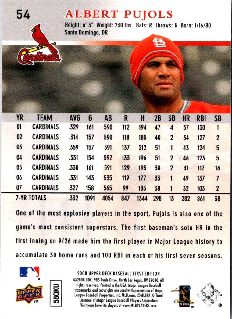 2008 UD Pujols