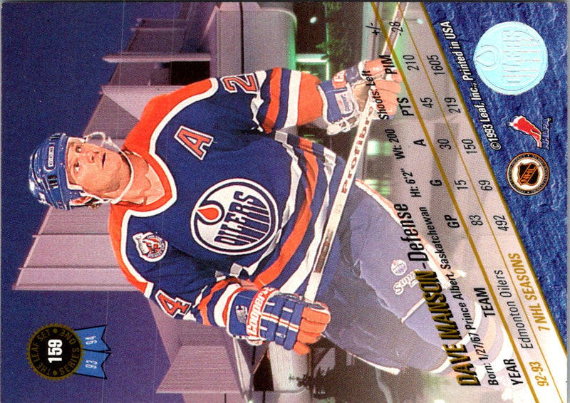 1993 Leaf Dave Manson