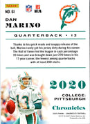 2020 Panini Chronicles Dan Marino