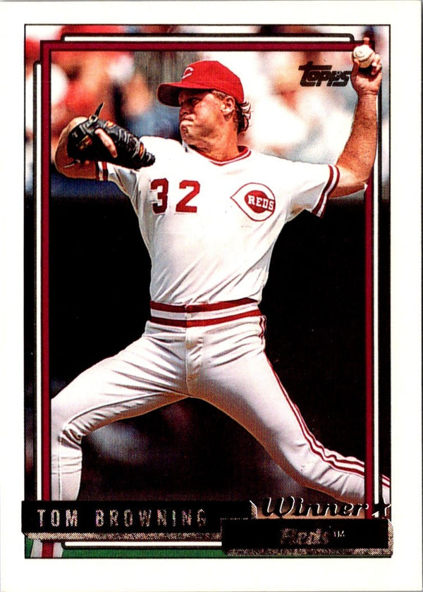 1992 Topps Gold Winners Tom Browning #339