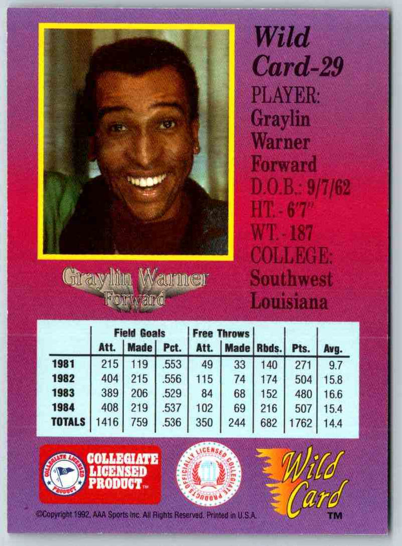 1991 WildCard Graylin Warner