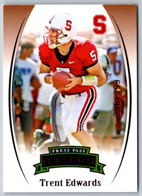 2007 Press Pass Legends Bronze Trent Edwards #B-54 /999
