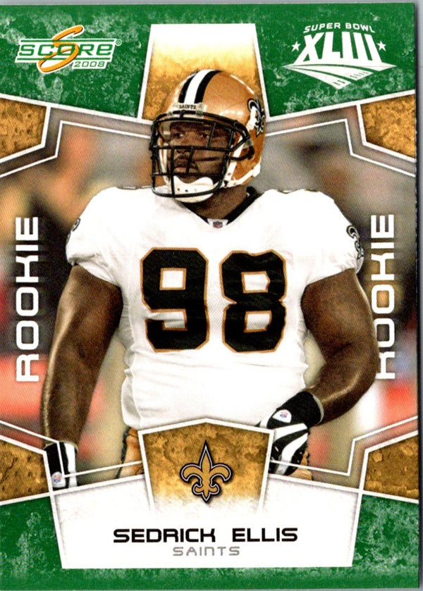 2008 Score Super Bowl XLIII Sedrick Ellis #337