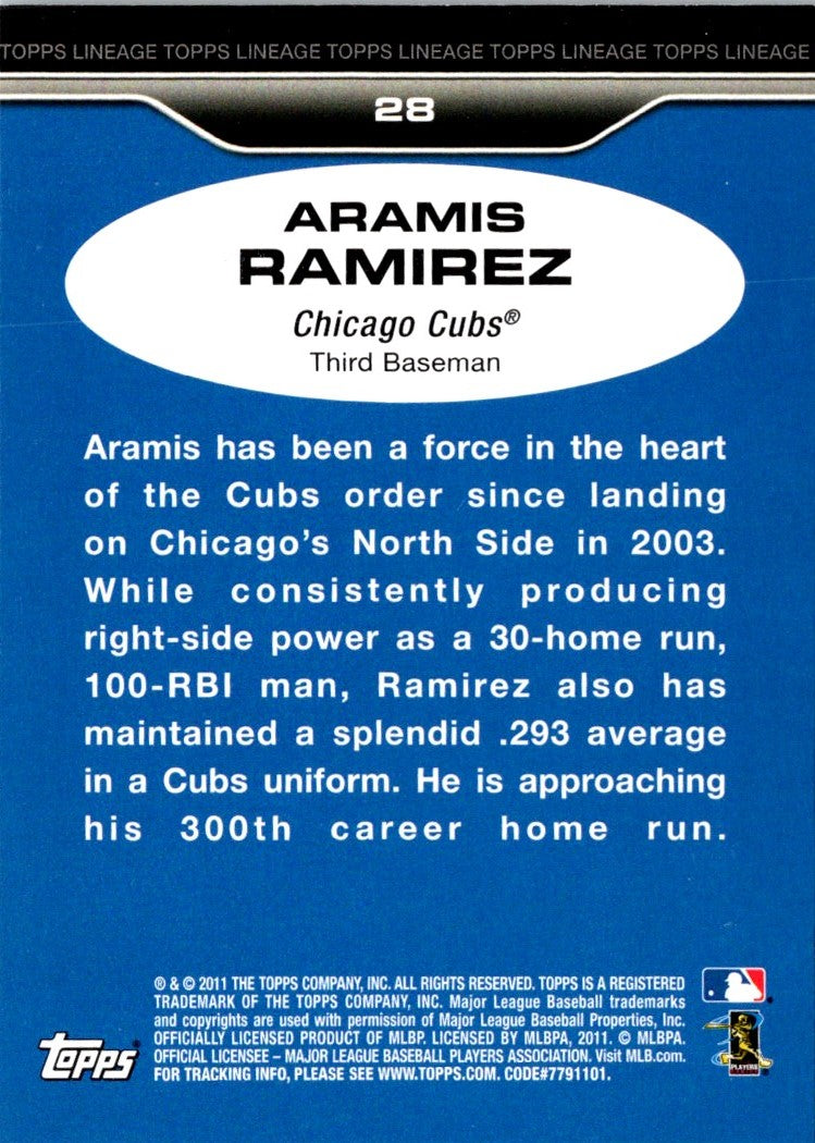 2011 Topps Lineage Aramis Ramirez
