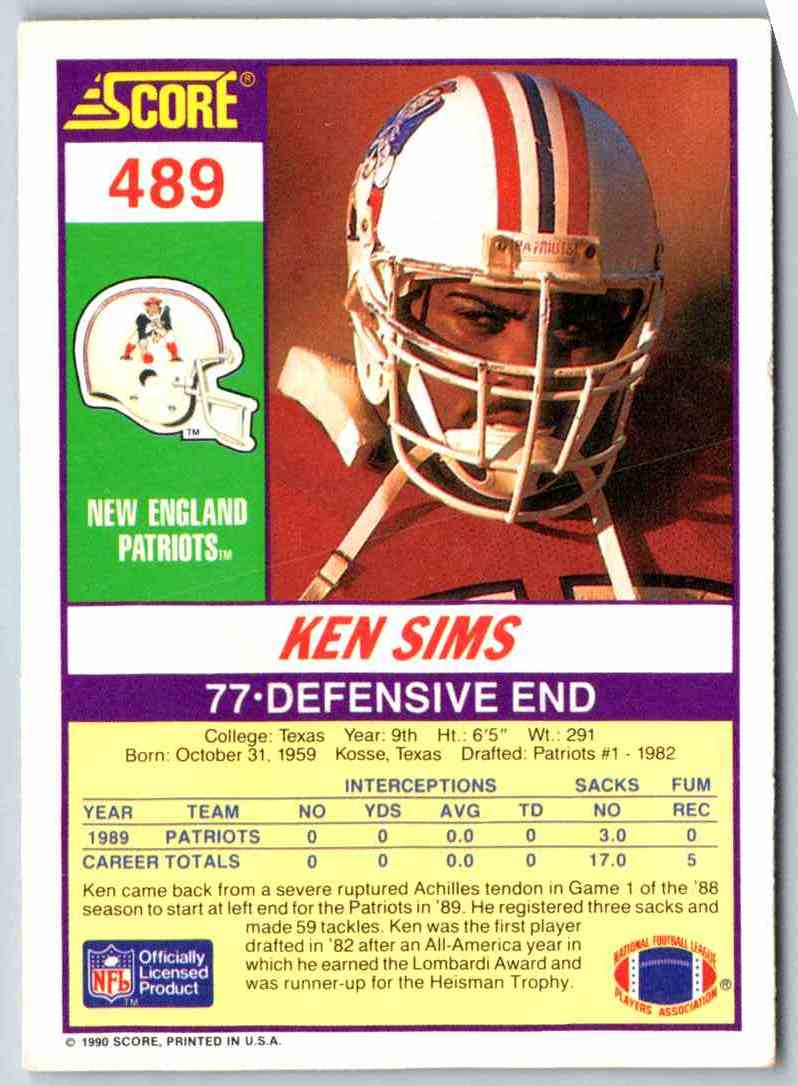 1990 Score Ken Sims