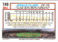 1992 Topps Jerald Clark #749