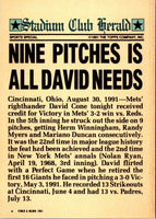 1991 Stadium Club David Cone #367