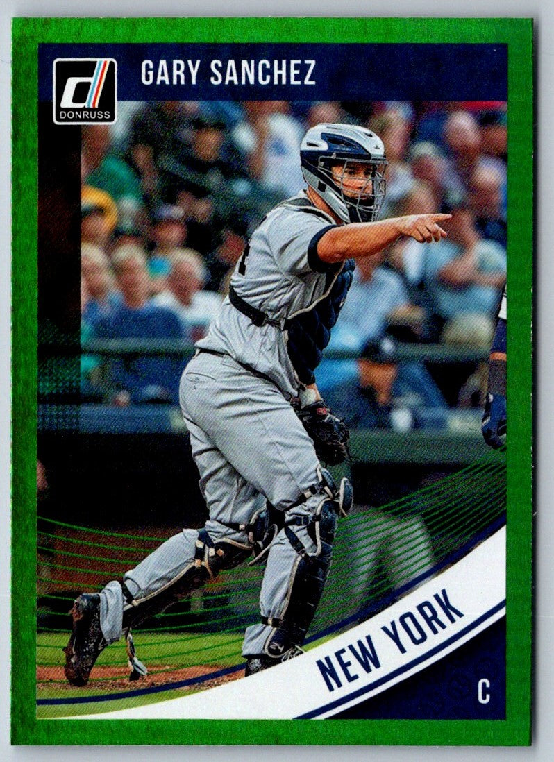 2018 Donruss Holo Green Gary Sanchez