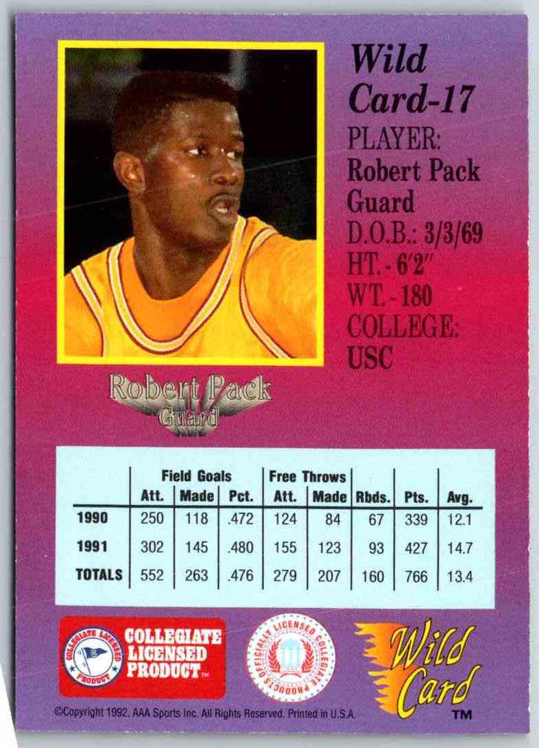 1991 WildCard Robert Pack