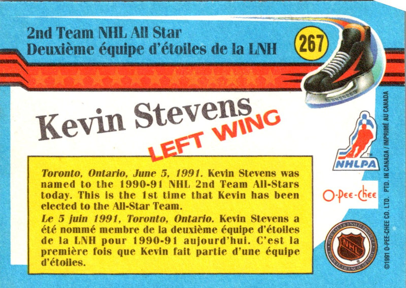 1991 O-Pee-Chee Kevin Stevens