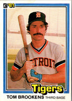 1981 Donruss Tom Brookens #6