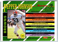 1993 Bowman Football Pepper Johnson #15