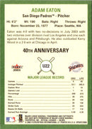 2003 Fleer Tradition Update Adam Eaton