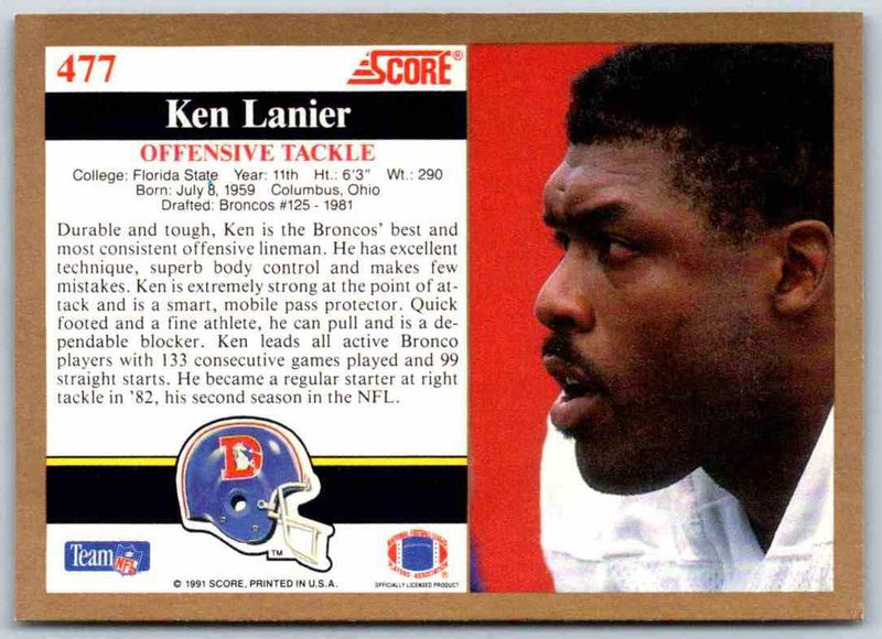 1991 Score Ken Lanier