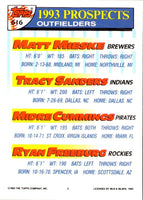 1993 Topps Matt Mieske/Tracy Sanders/Midre Cummings/Ryan Freeburg #616 Rookie