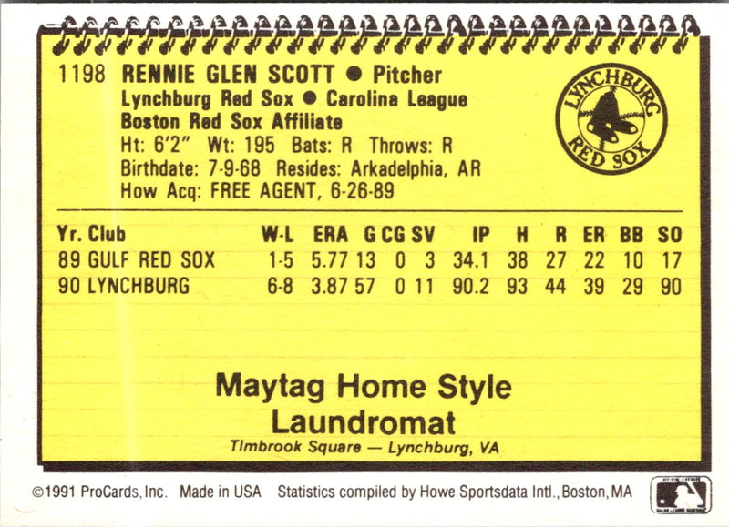 1991 ProCards Rennie Scott