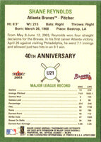 2003 Fleer Tradition Update Shane Reynolds #U21