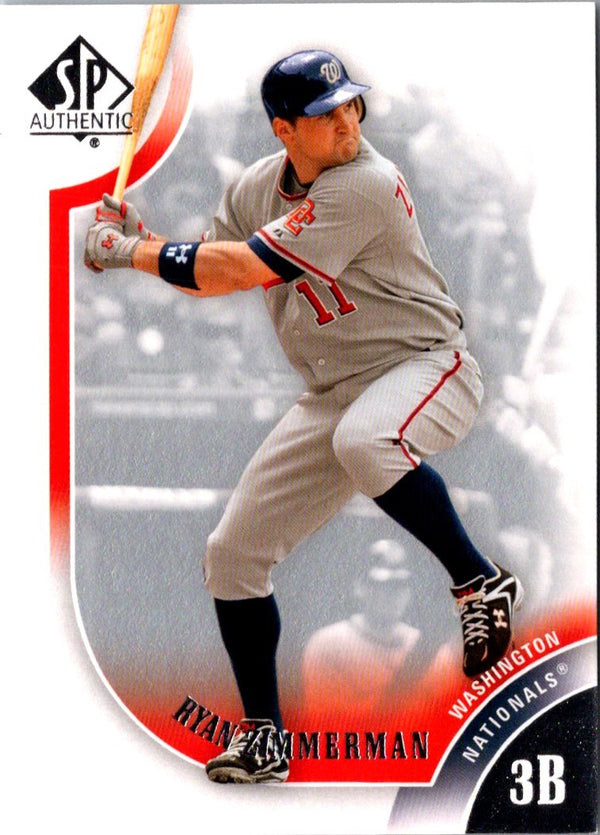 2009 SP Authentic Gold Ryan Zimmerman #11 /299