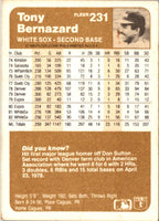 1983 Fleer Tony Bernazard #231