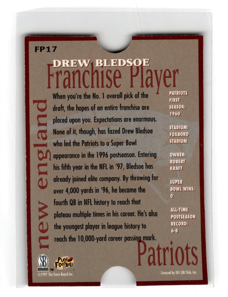1997 Score Board Playbook Franchise Player Drew Bledsoe