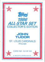 1986 Topps Glossy Send-Ins John Tudor #53