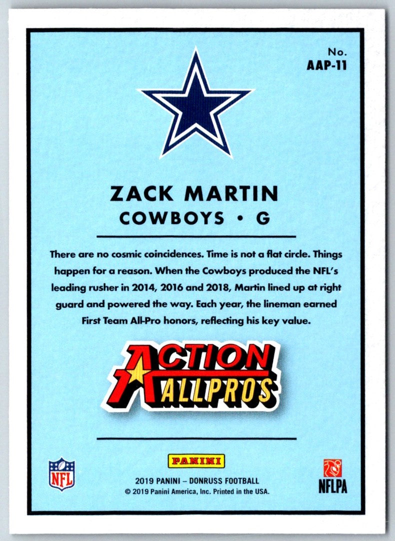 2019 Donruss Action All-Pros Zack Martin