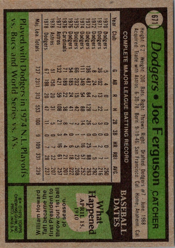 1979 Topps Joe Ferguson