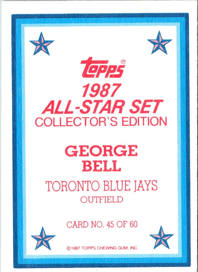 1987 Topps Glossy George Bell